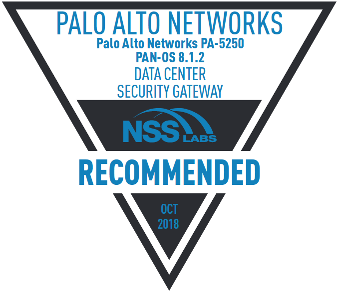 Palo Alto Networks “Recommended” in NSS Labs 2018 Data Center Security Gateway (DCSG) Test