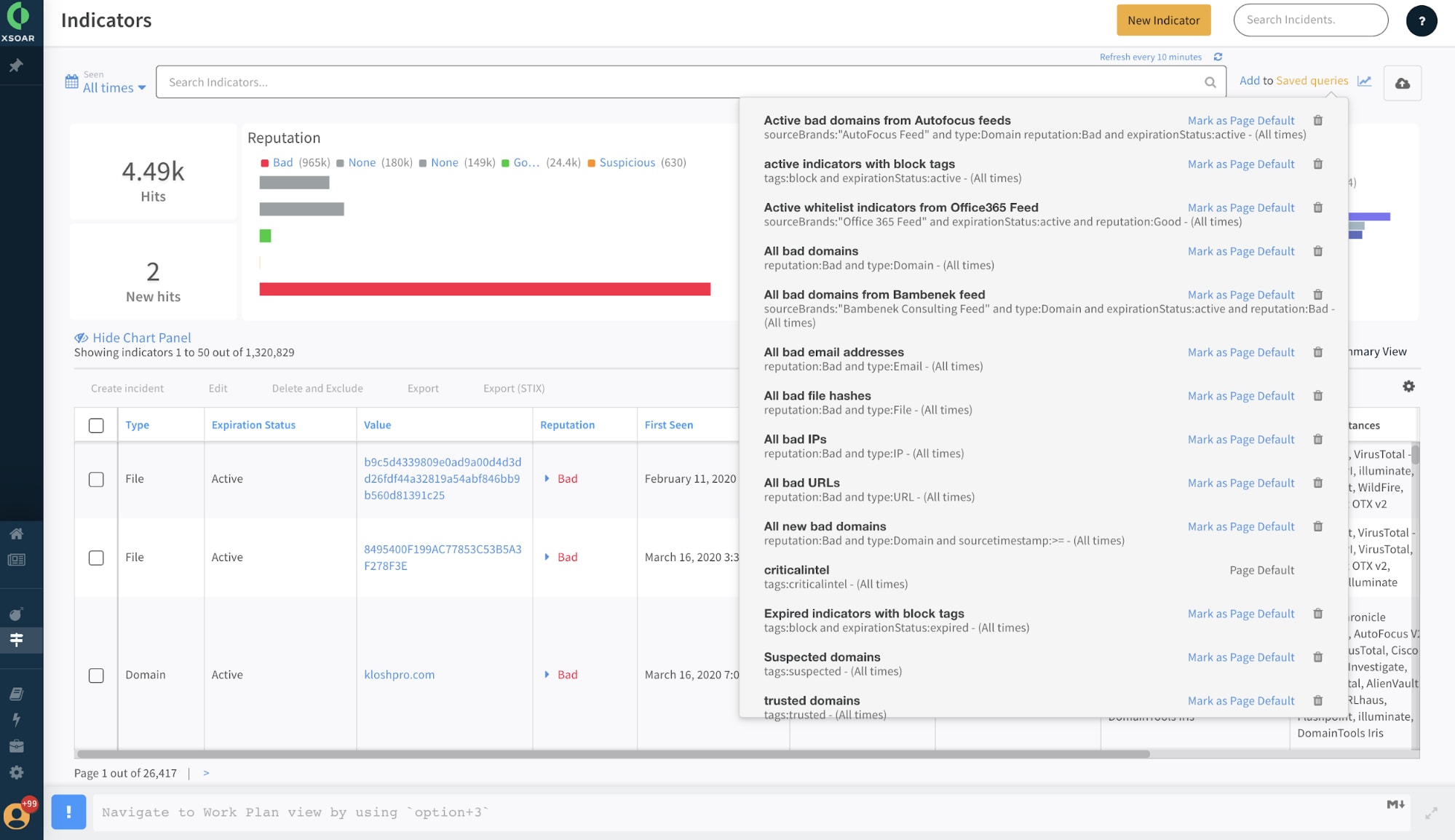 This screenshot shows how Cortex XSOAR visually represents indicators to show how they're related and which incidents they're associated with.