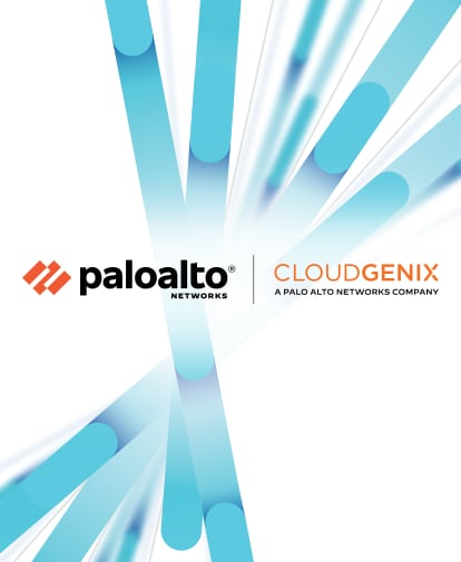 Palo Alto Networks and CloudGenix, a Palo Alto Networks Company - logos appear in the foreground, with a background of the branding for Prisma by Palo Alto Networks