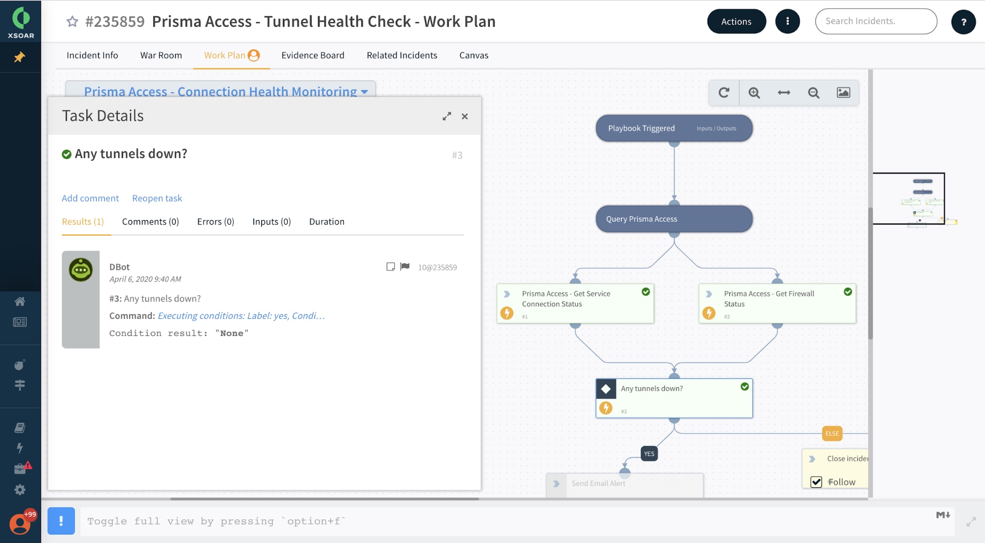 Prisma Access - Tunnel Health Check - Work Plan