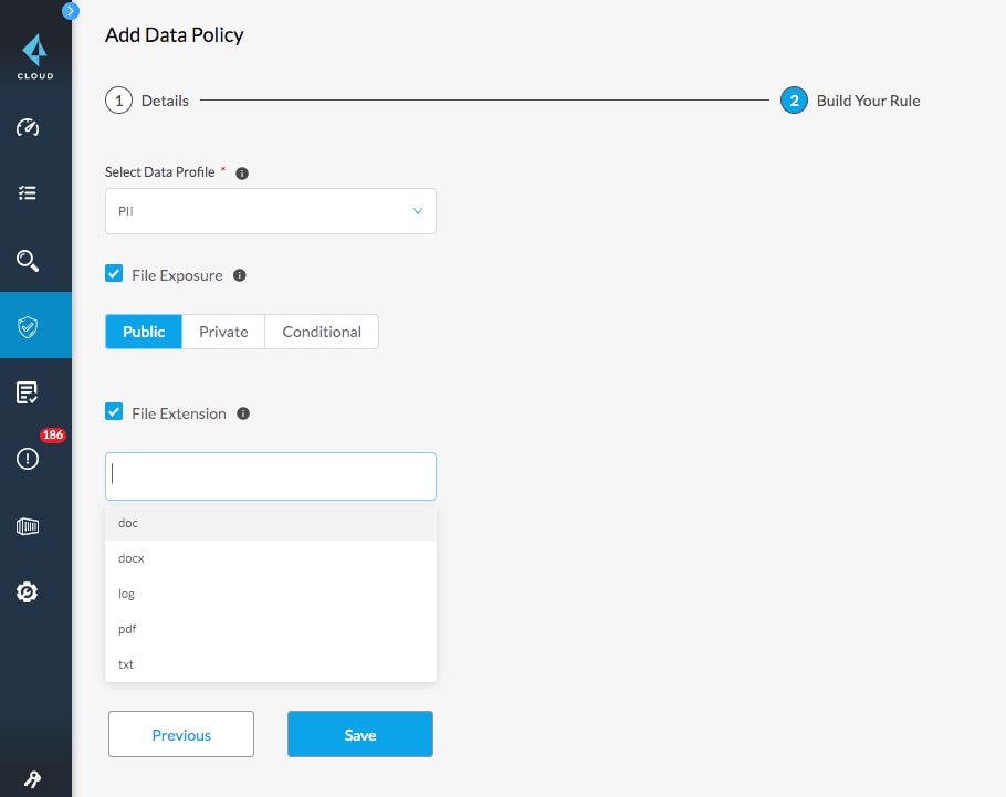 Creating custom policies for S3 objects in Prisma Cloud.