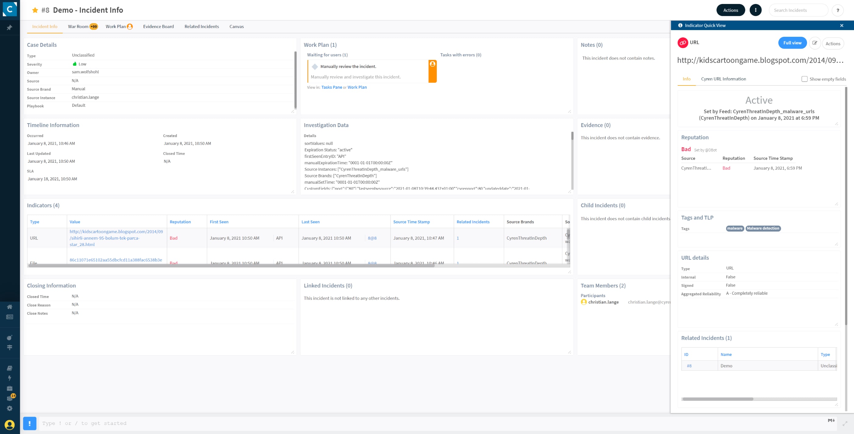 Incident Overview with Threat InDepth and Cortex XSOAR