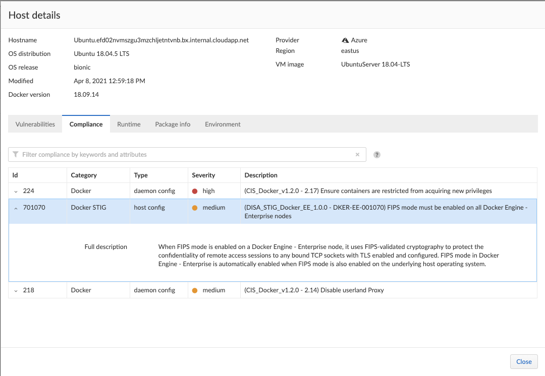 An example node that violates rule 701070