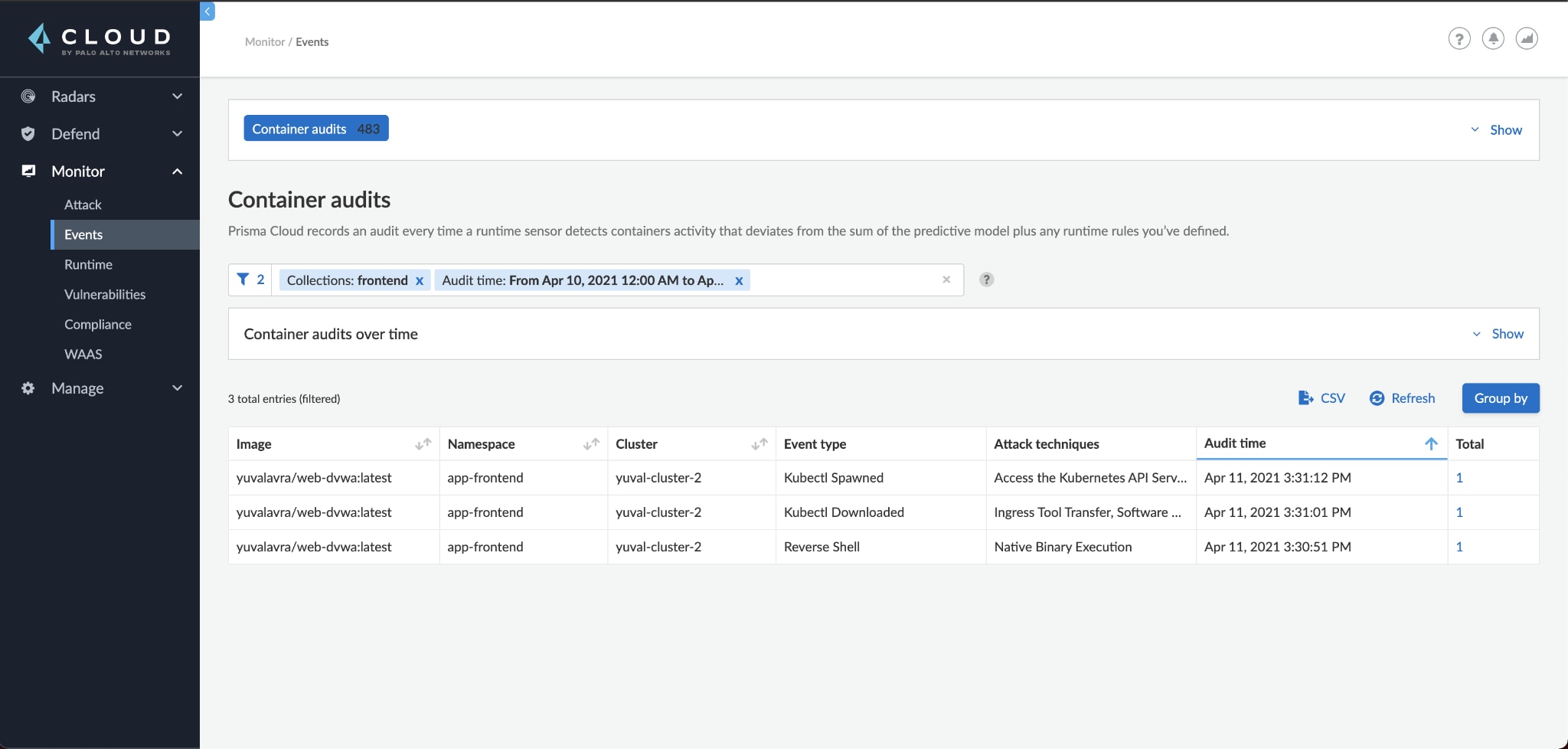 Container audits