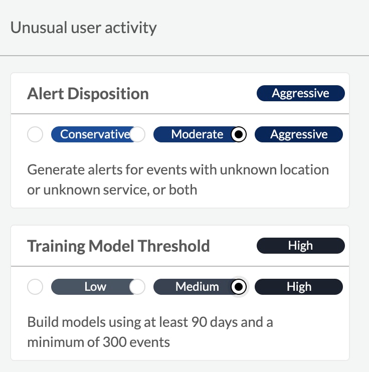 Configuración de actividad inusual del usuario en Prisma Cloud