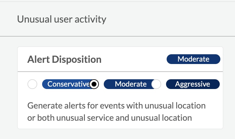 Easily change unusual activity alert preferences in Prisma Cloud