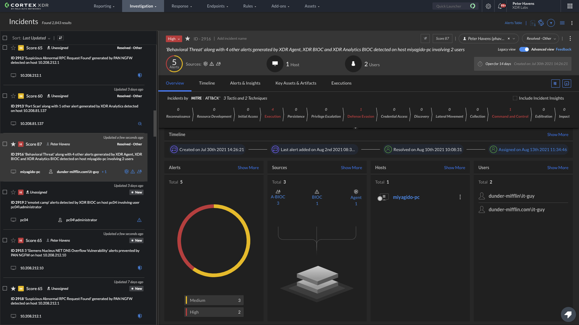 Example of the Cortex XDR 3.0 interface display with notifications and charts.