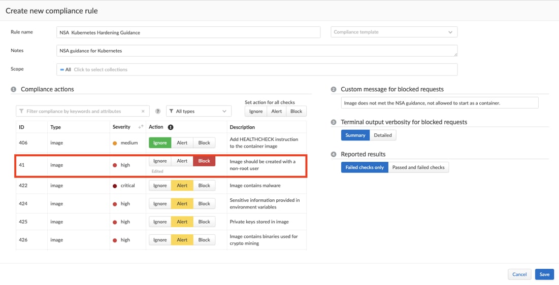 Turning on pre-built policies within Prisma Cloud