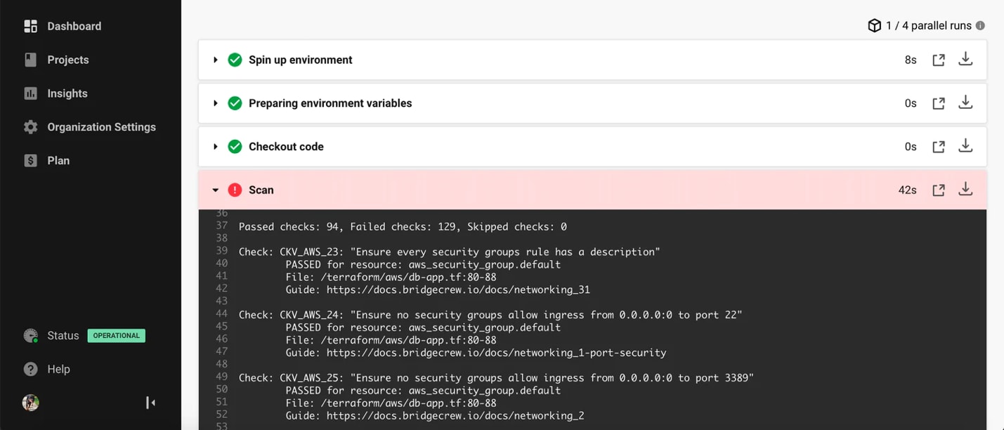 View scan results in native tooling with Prisma Cloud integrated with CircleCI