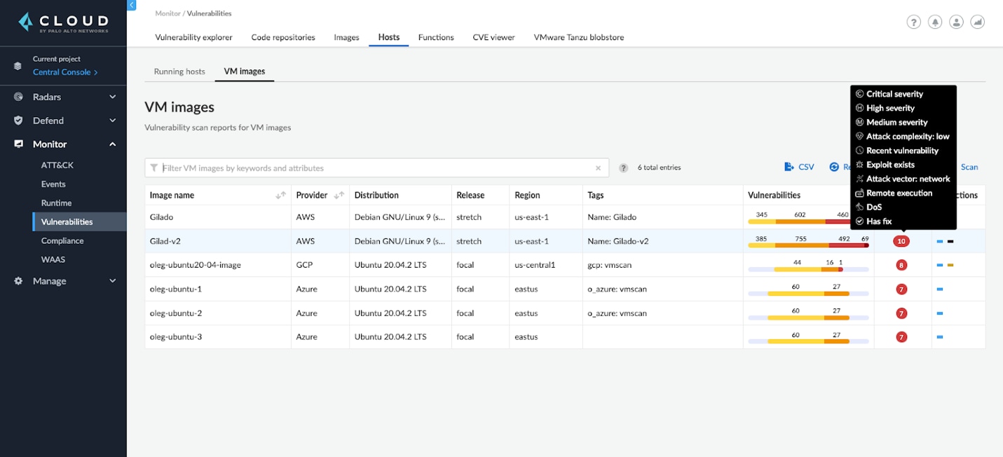 Image Scanning for vulnerabilities in Prisma Cloud