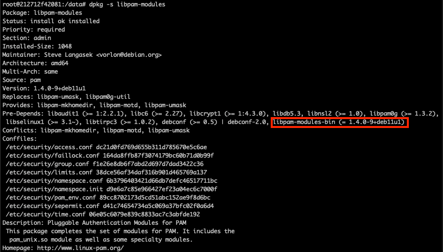  Figure 11. Pam package new version verification