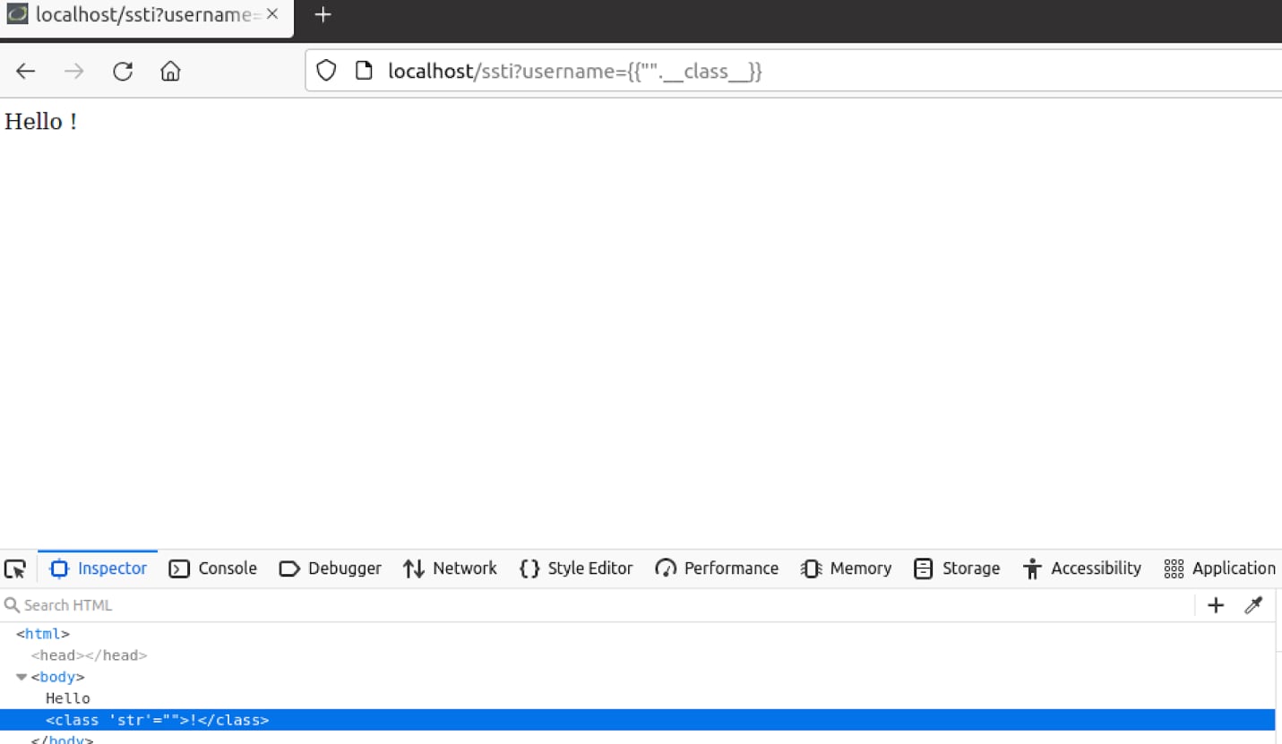 Figure 18. Response of __class__ Python builtin function