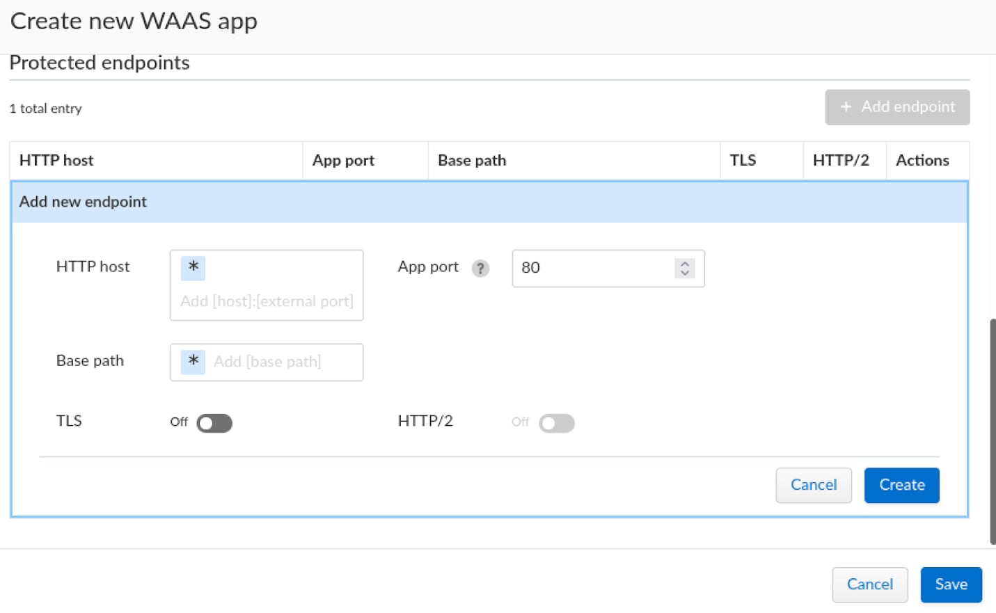 Figure 30. Configuring policy endpoints