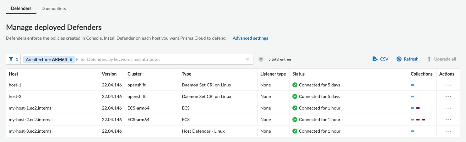 Manage your ARM64 installed Defenders