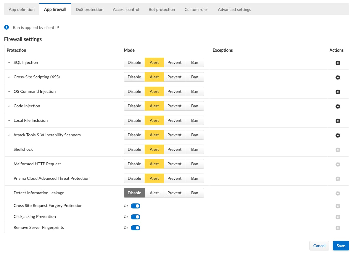 Setting alerts for OWASP top 10 techniques - another key automation feature