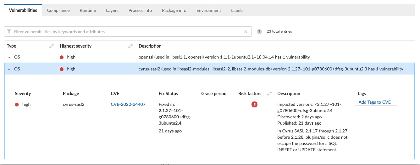 Details for the vulnerability cyrus-sasl2 and how it is fixed