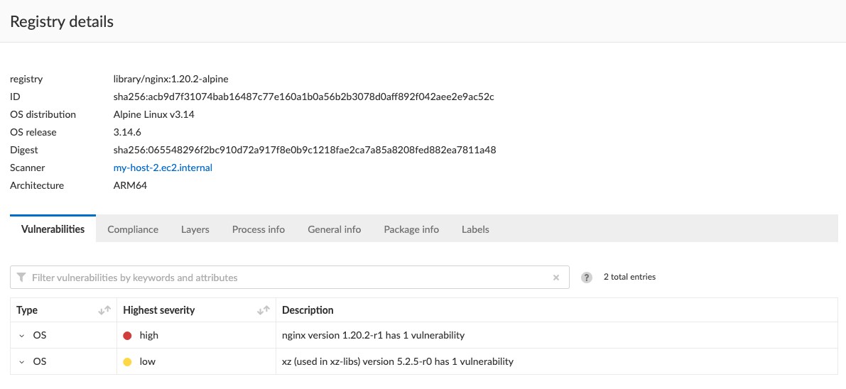 Registry scanning for ARM-based images