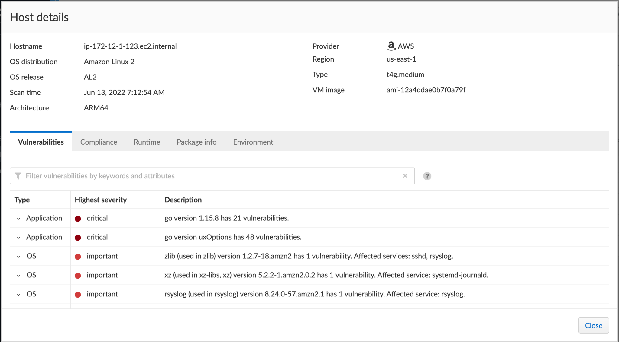 Scanning hosts with Arm64 architecture using Prisma Cloud