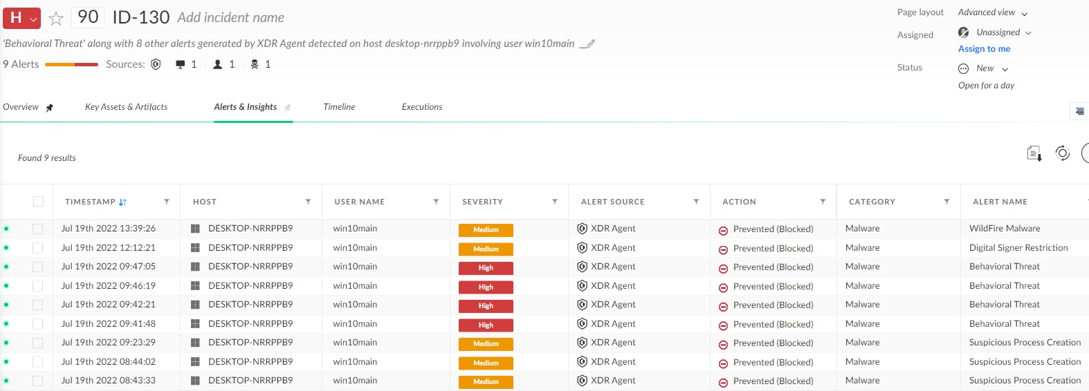 Suspicious incident found by SmartScore that received 90 score