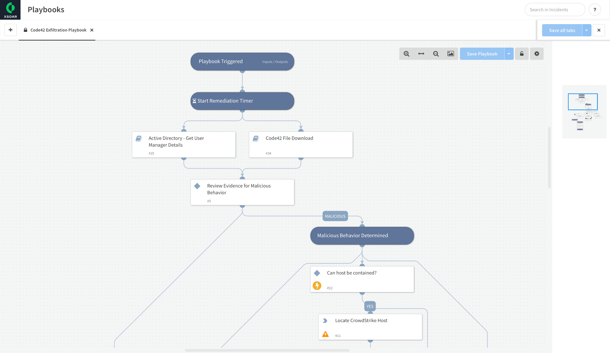 Image #1: Code42 Exfiltration Playbook in Cortex XSOAR