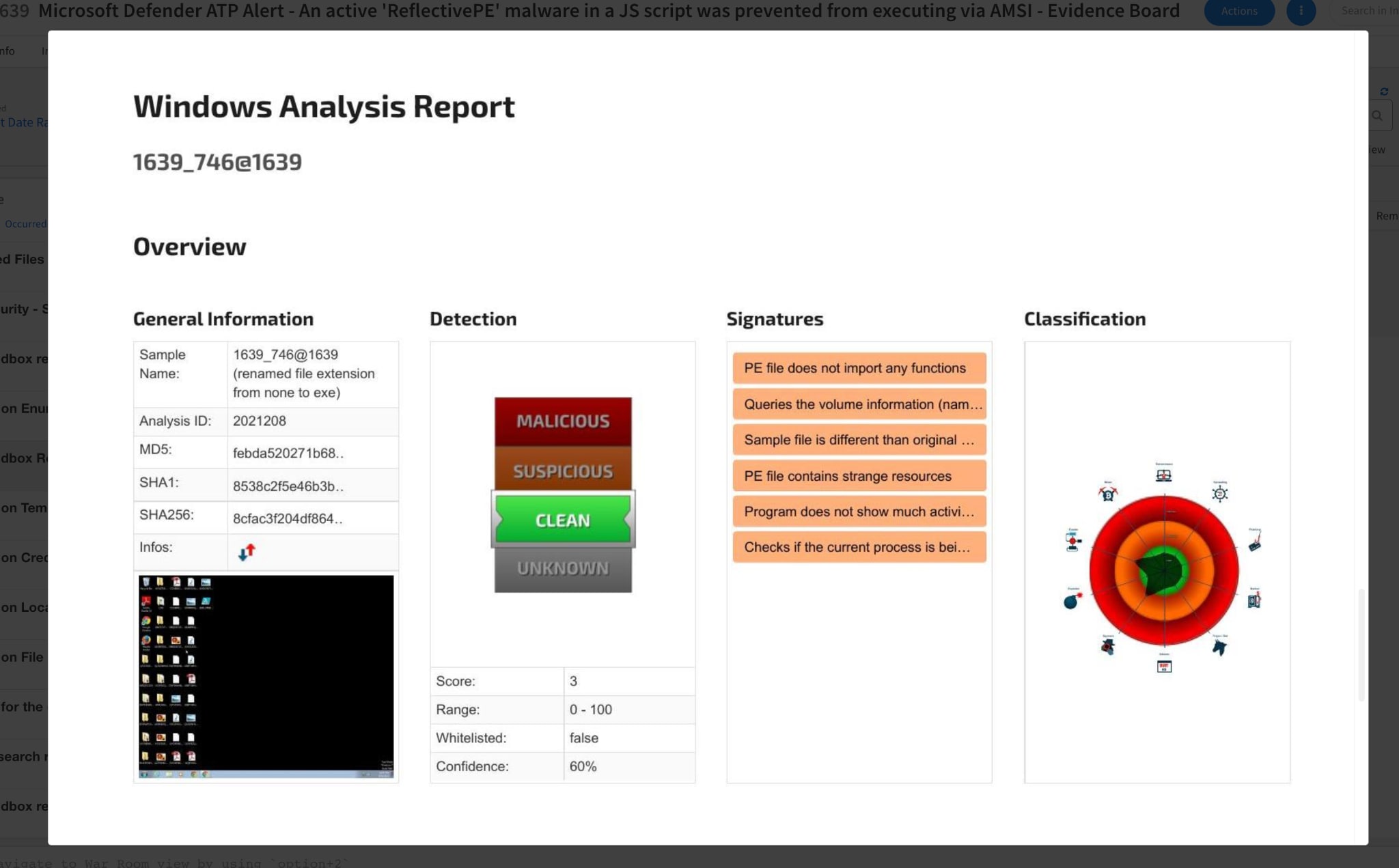 Figure 4: Joe Security Sandbox Report providing rich analysis and MITRE ATT&CK mapping