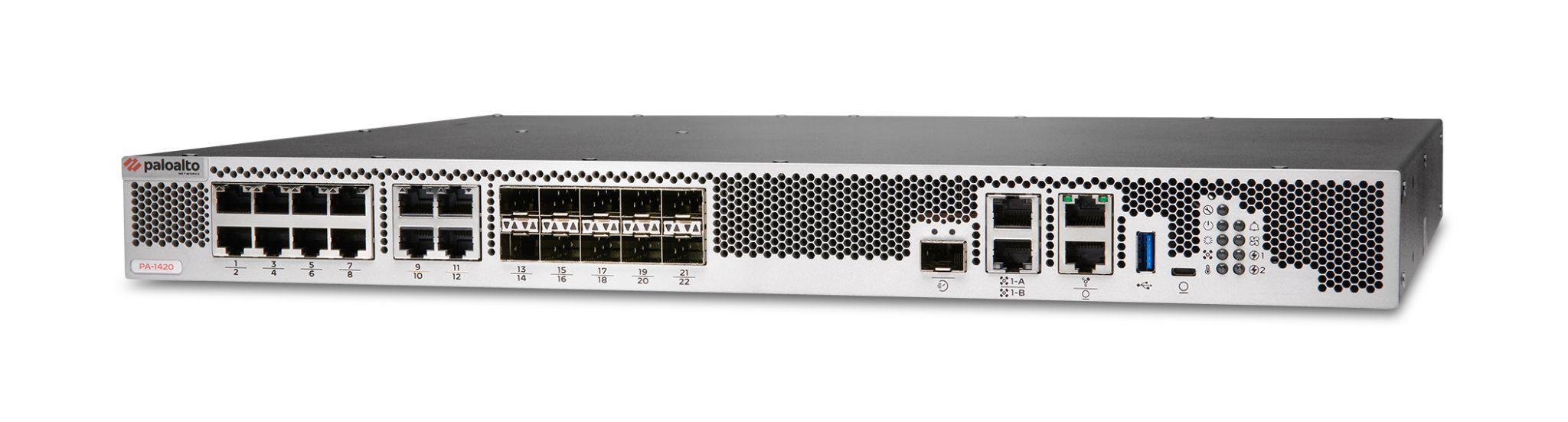 Image of Palo Alto Networks PA-1420 ML-Powered NGFW hardware.
