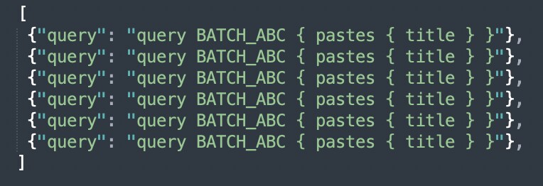 Figure 3. Array batching query