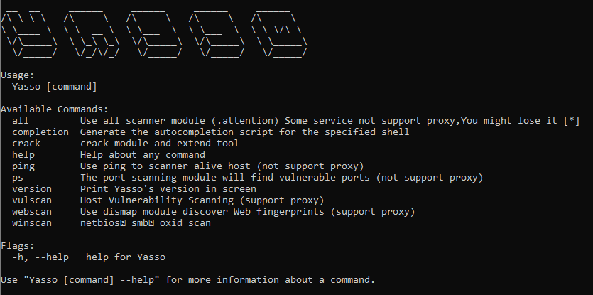 Figure 6. Yasso command line tool.