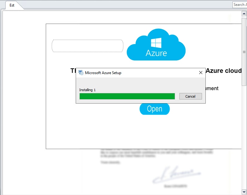 Figure 2. The content of the aforementioned OneNote malicious attachment