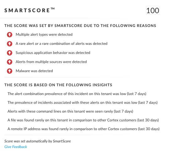 Figure 25. SmartScore results for the MSI installer variant incident
