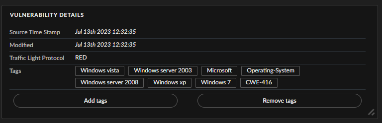 Fig 7: CWE vulnerability details