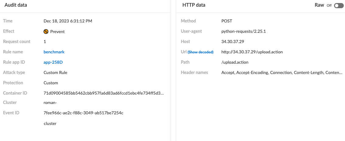 Exploitation alert for CVE-2023-50164 via Prisma Cloud Web application and API security