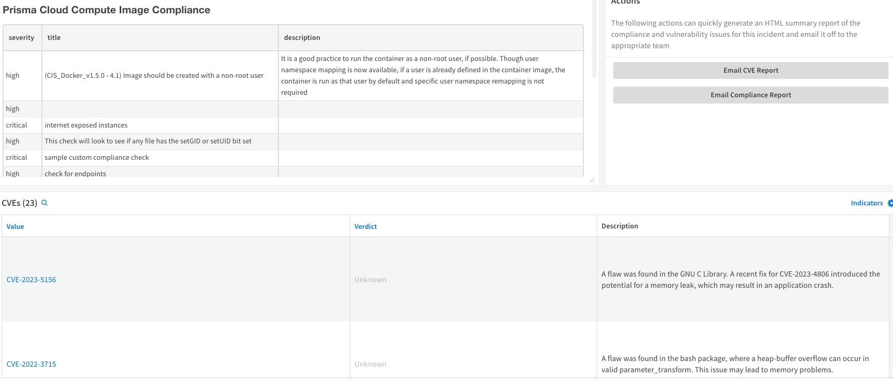 Fig 8: Compliance issue details