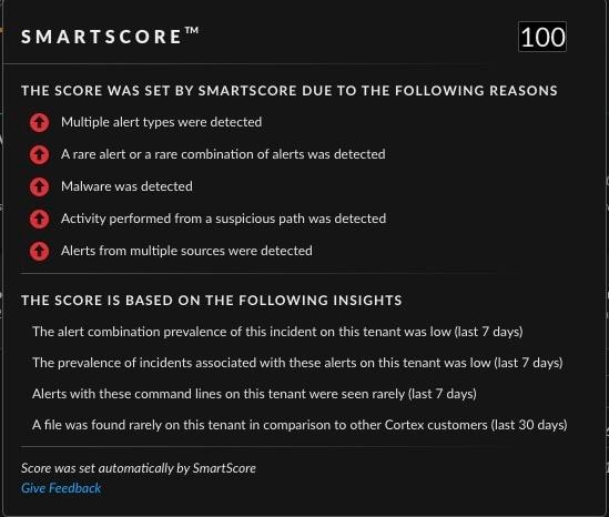 SmartScore explains why a score was set, based on the following insights. 
