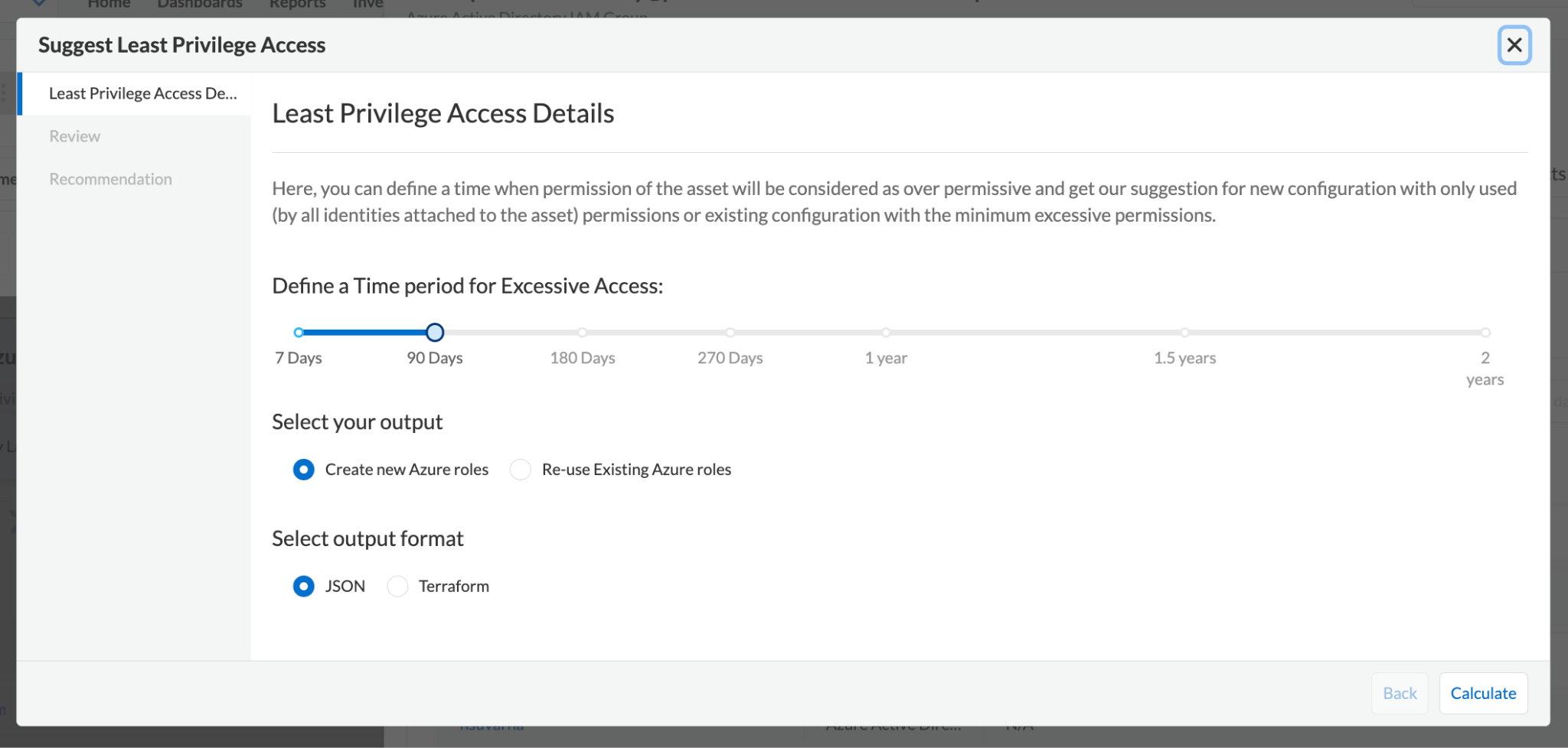 Prisma Cloud least-privileged access suggestions