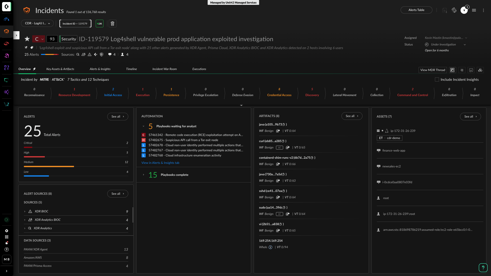 Figure 3: SmartGrouping within a Security Incident