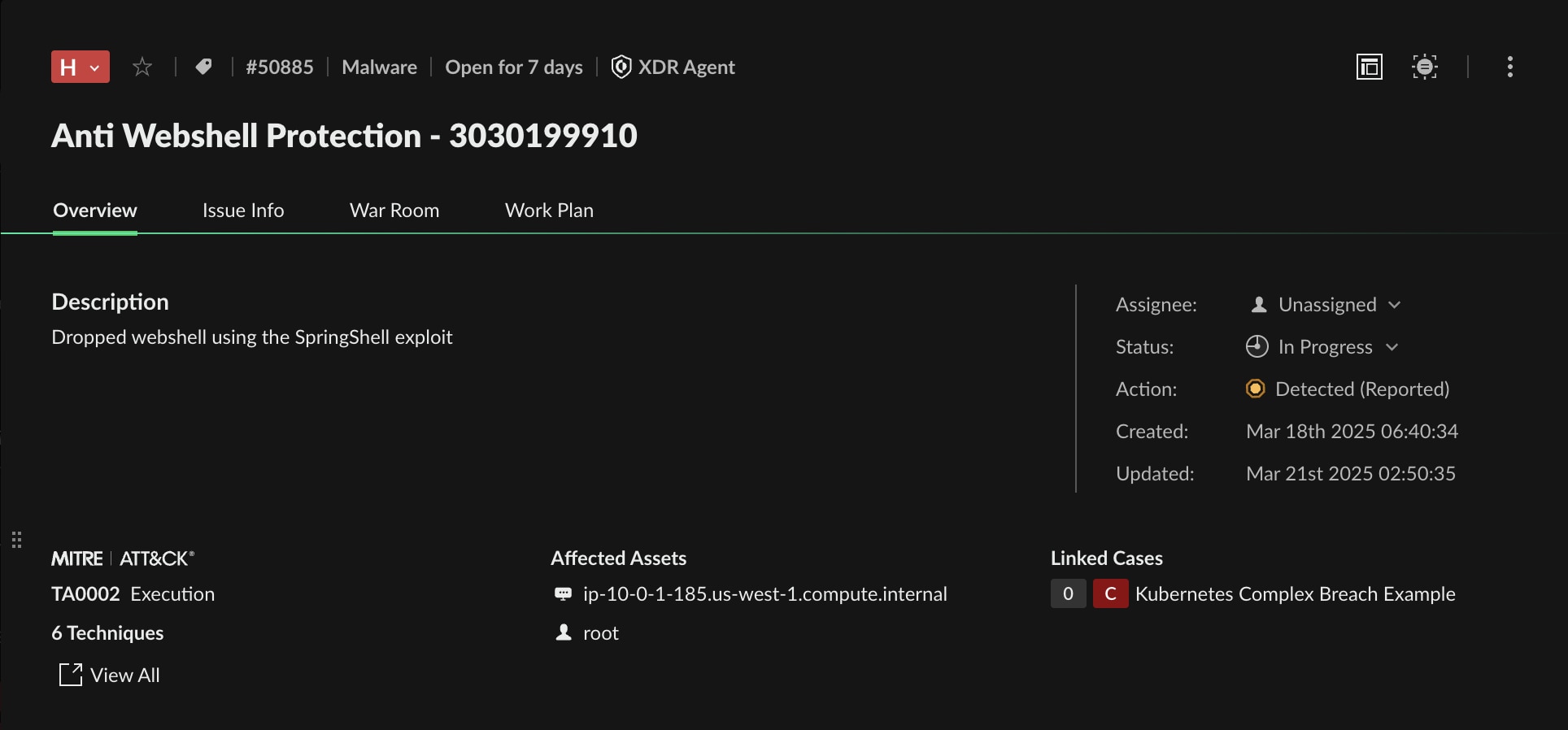 Webshell Malware Prevented on Cloud Workload