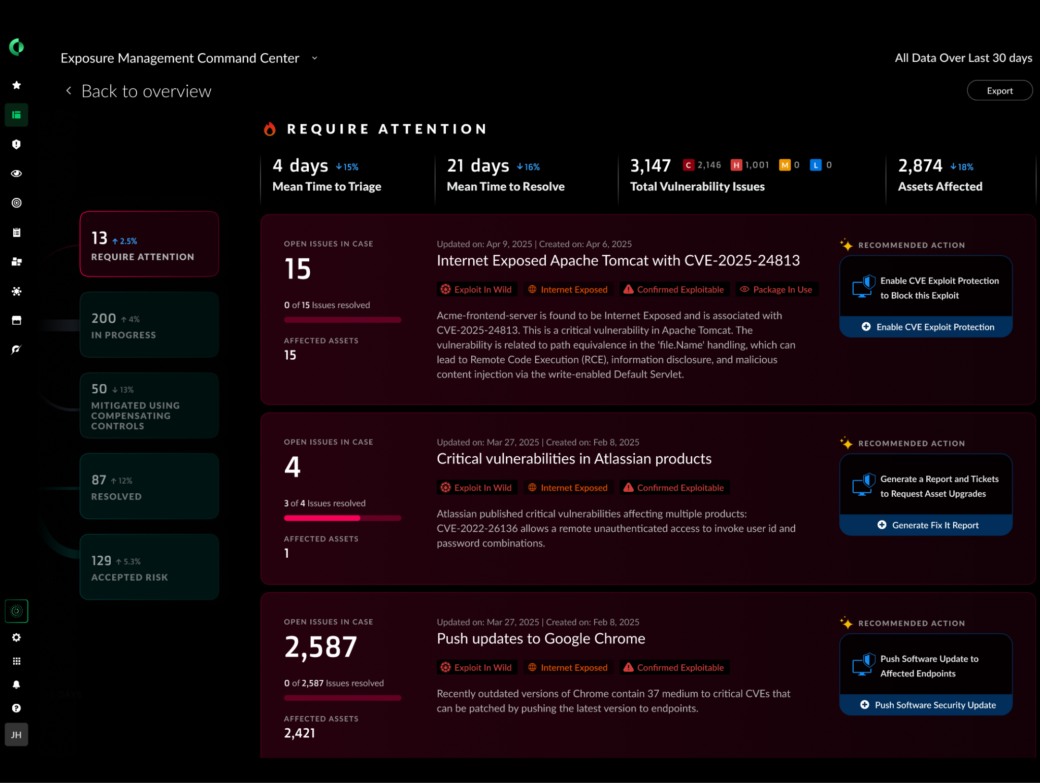 Cortex Exposure Management Remediation Dashboard