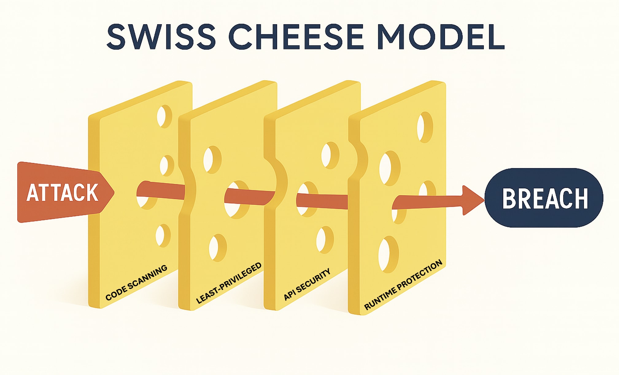 Swiss cheese model for cloud-native security