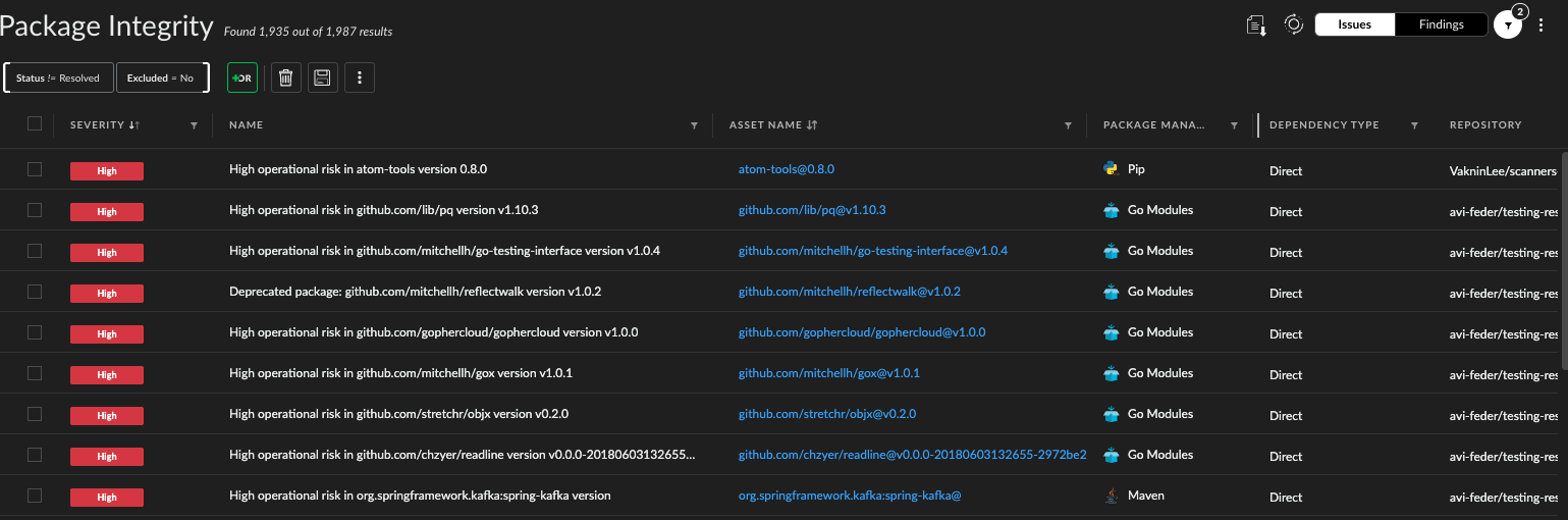 Identify package integrity risks with Cortex Cloud.