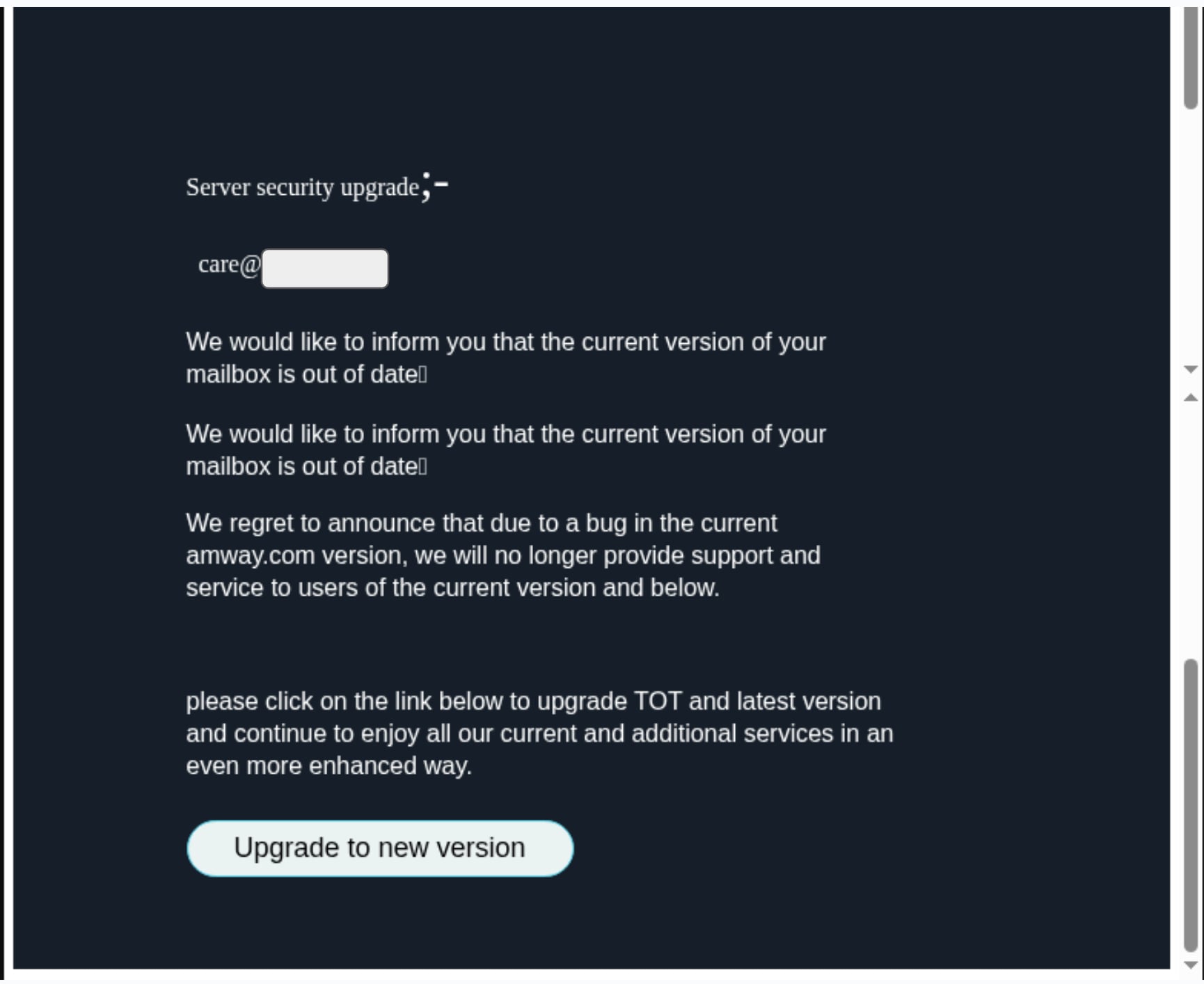 Exhibit I: The Internal Impostor, a malicious communication crafted to perfectly mimic authentic IT department correspondence, complete with corporate branding and administrative authority.