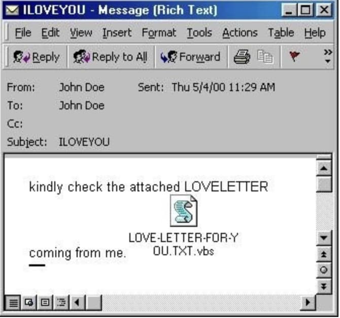 Figure 1: The ILOVEYOU Attack