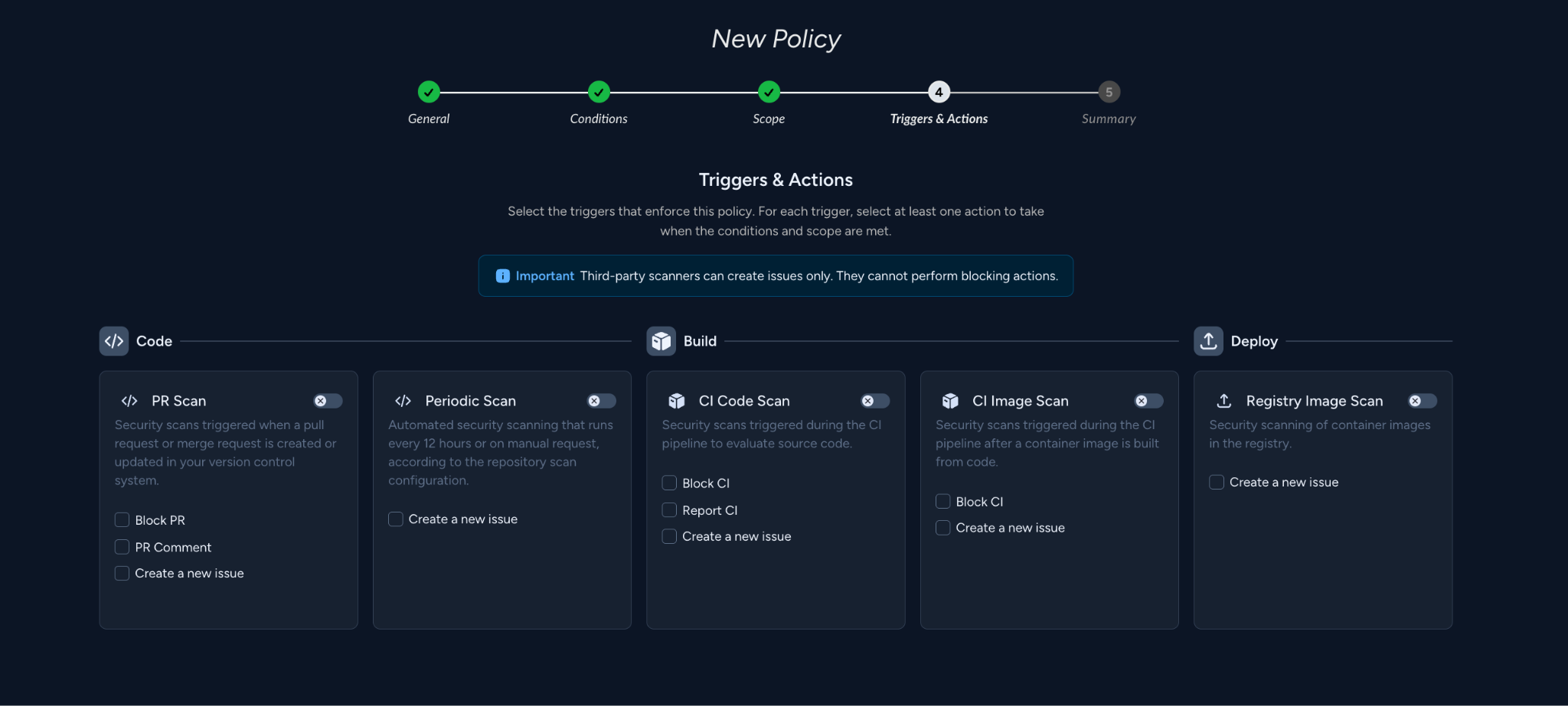 Setting up a new policy in Cortex Cloud