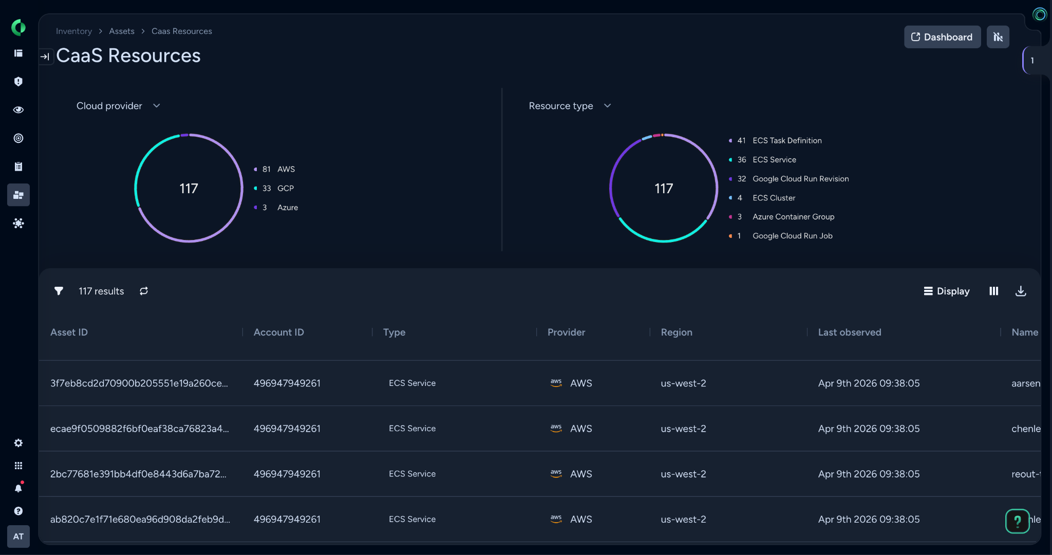 CaaS resource in Cortex Cloud