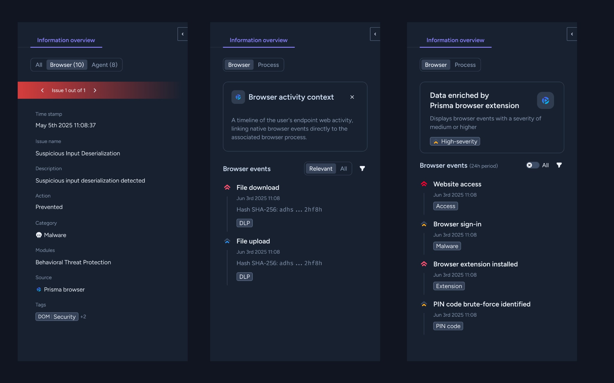 SOC Teams Get Insights Into Attack Scenarios with Prisma Browser Investigation Panel